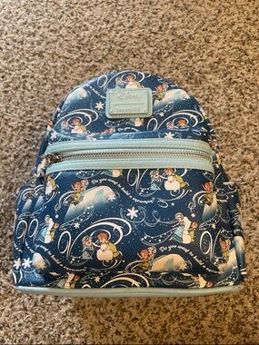 Disney Frozen Wanna build a snowman backpack rare HTF Elsa Anna loungefly
